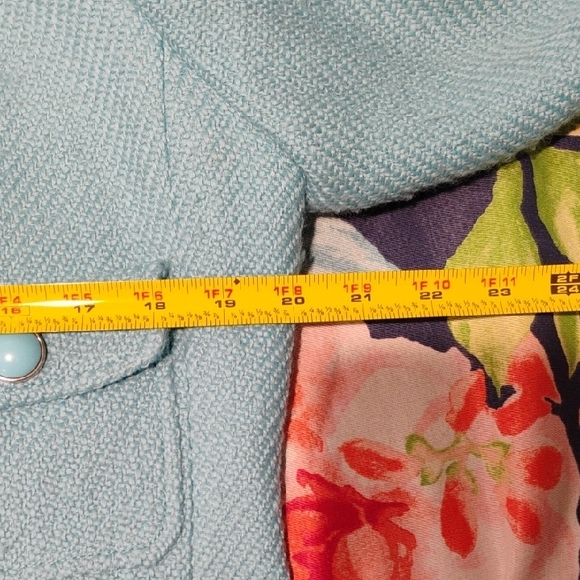 Talbots Light Blue Textured Jacket - Picture 6 of 6